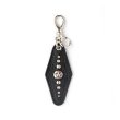 画像1: CALEE/SILVER STAR CONCHO LEATHER KEY RING ＜TYPE A＞（BLACK）［レザーキーリング-24春夏］ (1)