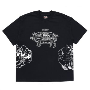 画像: PORKCHOP/24 MULTI LOGOS TEE（BLACK）［プリントT-24春夏］