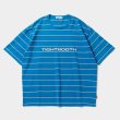 画像1: TIGHTBOOTH/LOGO BORDER T-SHIRT（Blue）［ボーダーT-24夏］ (1)