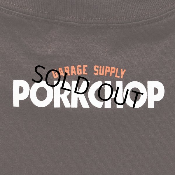 画像4: PORKCHOP/24 BLOCK LOGO TEE（BROWN）［プリントT-24春夏］ (4)