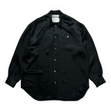 画像: DAIRIKU/"D" Satin Scarf Tie Shirt（Black）［サテンスカーフタイシャツ-24秋冬］