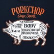 画像4: PORKCHOP/PORK BACK TEE（NAVY）［プリントT-24春夏］ (4)