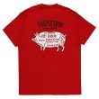 画像1: PORKCHOP/PORK BACK TEE（RED）［プリントT-24春夏］ (1)