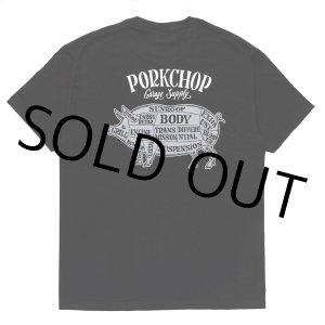 画像: PORKCHOP/PORK BACK TEE（BLACK）［プリントT-24春夏］