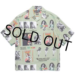 画像: WACKO MARIA/BOB MARLEY / HAWAIIAN SHIRT（GREEN）［ハワイアンシャツ-24秋冬］