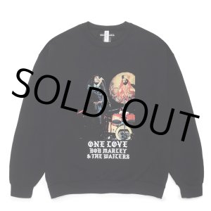 画像: WACKO MARIA/BOB MARLEY / SWEAT SHIRT（BLACK）［クルースウェット-24秋冬］