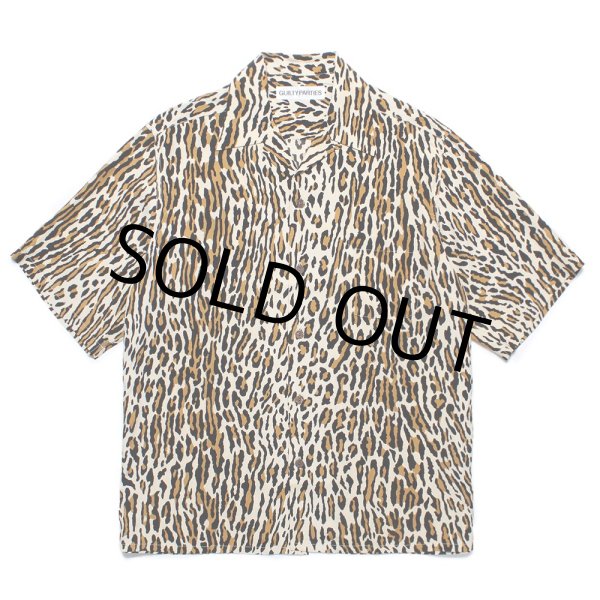 画像1: WACKO MARIA/LEOPARD HAWAIIAN SHIRT（BEIGE）［レオパードハワイアンシャツ-24秋冬］ (1)