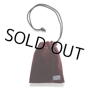 画像: WACKO MARIA/VELVET DRAWSTRING BAG（BURGUNDY）［ドローストリングバッグ-24秋冬］