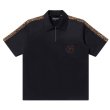 画像1: BlackEyePatch/LEOPARD BORDERED S/S WORK SHIRT（BLACK） (1)