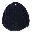 画像1: CALEE/ZEBRA PATTERN CORDUROY OVER SH（NAVY）［ゼブラコーデュロイオーバーシャツ-24秋冬］ (1)