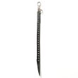 画像1: CALEE/STUDS & KNITTING LEATHER LONG KEY RING（BLACK）［レザーロングキーリング-24秋冬］ (1)