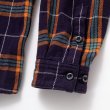 画像7: RATS/COTTON FLANNEL NAVY CHECK SHIRT（NAVY CHECK）［フランネルチェックシャツ-24秋冬］ (7)