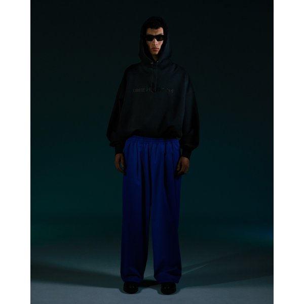 画像3: COOTIE PRODUCTIONS/Polyester Twill 2 Tuck Track Pants（Black）［2タックトラックパンツ-24秋冬］ (3)