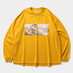 画像: TIGHTBOOTH/PASS THE PIE L/S T-SHIRT（Mustard）［プリント長袖T-24秋冬］