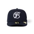 画像1: BlackEyePatch/B EMBELEM PRE CURVED NEW ERA CAP（NAVY） (1)