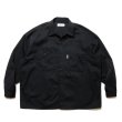 画像1: COOTIE PRODUCTIONS/Nylon Chino Cloth L/S Work Shirt（Black）［ナイロンチノクロスワークシャツ-24秋冬］ (1)