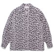 画像1: WACKO MARIA/LEOPARD HAWAIIAN SHIRT（PURPLE）［レオパードハワイアンシャツ-24秋冬］ (1)