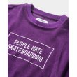 画像3: TIGHTBOOTH/PEOPLE HATE SKATE VELOUR L/S（Purple）［ベロア長袖-24秋冬］ (3)