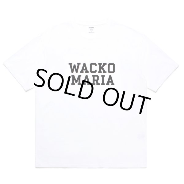 画像1: WACKO MARIA/WASHED HEAVY WEIGHT T-SHIRT（WHITE）［プリントT-24秋冬］ (1)