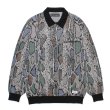 画像1: WACKO MARIA/PYTHON JACQUARD KNIT POLO SHIRT（LIGHT GRAY）［パイソンジャガードニットポロ-24秋冬］ (1)