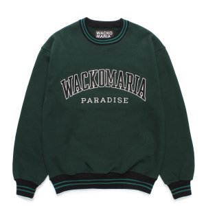 画像: WACKO MARIA/HEAVY WEIGHT SWEAT SHIRT（GREEN）［クルーネックスウェット-24秋冬］