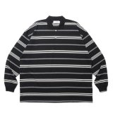 画像: COOTIE PRODUCTIONS/Border L/S Polo（Black）［ボーダー長袖ポロ-24秋冬］