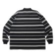 画像2: COOTIE PRODUCTIONS/Border L/S Polo（Black）［ボーダー長袖ポロ-24秋冬］ (2)