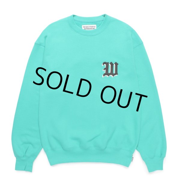 画像1: WACKO MARIA/MIDDLE WEIGHT SWEAT SHIRT（TURQUOISE）［クルーネックスウェット-24秋冬］ (1)