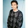 画像2: WACKO MARIA/56 TATTOO STUDIO / JACQUARD KNIT SWEATER（BLACK）［ジャガードセーター-24秋冬］ (2)