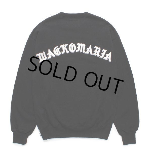 画像2: WACKO MARIA/MIDDLE WEIGHT SWEAT SHIRT（BLACK）［クルーネックスウェット-24秋冬］ (2)