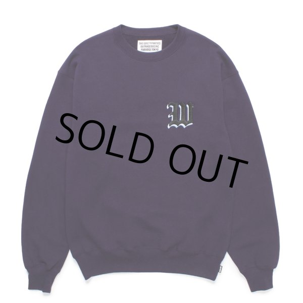 画像1: WACKO MARIA/MIDDLE WEIGHT SWEAT SHIRT（PURPLE）［クルーネックスウェット-24秋冬］ (1)