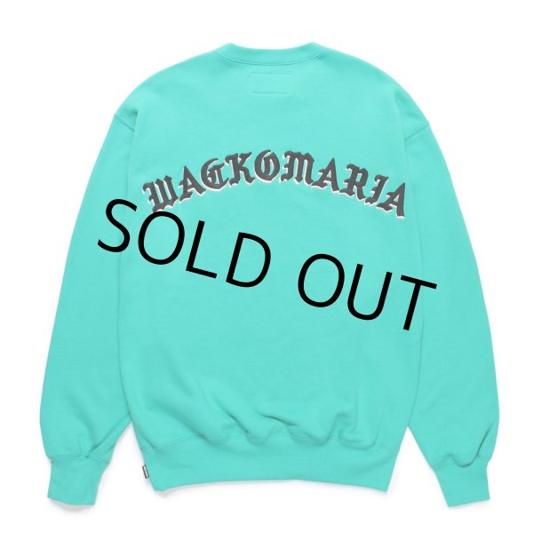 画像2: WACKO MARIA/MIDDLE WEIGHT SWEAT SHIRT（TURQUOISE）［クルーネックスウェット-24秋冬］ (2)