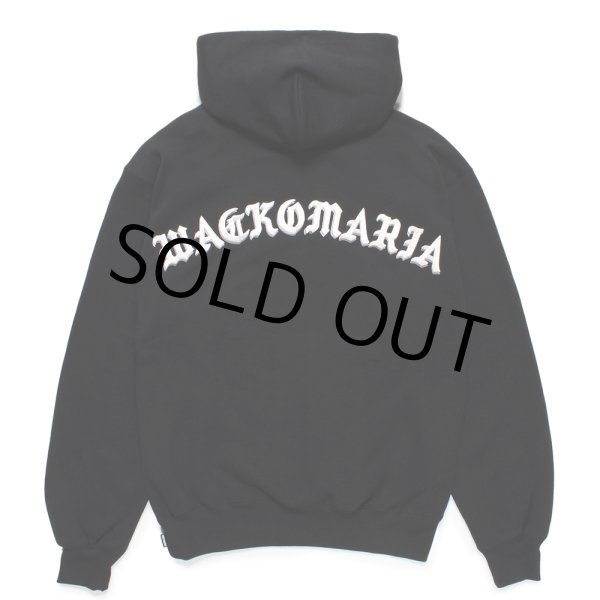 画像2: WACKO MARIA/MIDDLE WEIGHT HOODED SWEAT SHIRT（BLACK）［プルオーバーパーカー-24秋冬］ (2)