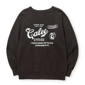 画像: CALEE/60'S LOOP WHEEL RAGLAN CREW NECK SW（VINTAGE BLACK）［クルーネックスウェット-24秋冬］