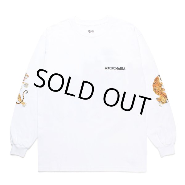 画像1: WACKO MARIA/TIM LEHI / LONG SLEEVE T-SHIRT（WHITE）［プリント長袖T-24秋冬］ (1)