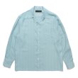 画像1: WACKO MARIA/STRIPED OPEN COLLAR SHIRT（MINT）［ストライプオープンカラーシャツ-24秋冬］ (1)