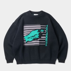 画像: TIGHTBOOTH/KEYBOARD KNIT SWEATER（Black）［ニットセーター-24秋冬］