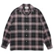 画像1: WACKO MARIA/OMBRE CHECK OPEN COLLAR SHIRT（PINK）［オンブレチェックオープンカラーシャツ-24秋冬］ (1)