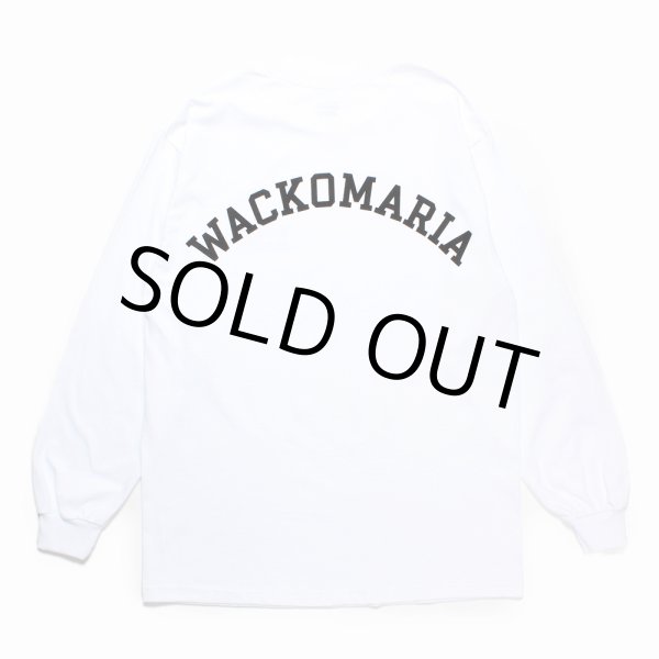 画像1: WACKO MARIA/LONG SLEEVE T-SHIRT（WHITE）［プリント長袖T-24秋冬］ (1)