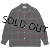 画像: WACKO MARIA/OMBRE CHECK OPEN COLLAR SHIRT（BROWN）［オンブレチェックオープンカラーシャツ-24秋冬］