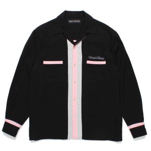 画像: WACKO MARIA/SWITCHING 50'S OPEN COLLAR SHIRT（BLACK）［スイッチング50'Sオープンカラーシャツ-24秋冬］