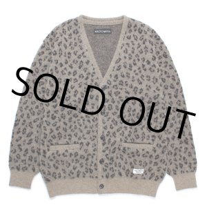 画像: WACKO MARIA/LEOPARD JACQUARD MOHAIR KNIT CARDIGAN（BEIGE）［レオパードモヘアカーディガン-24秋冬］