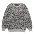 画像1: WACKO MARIA/LEOPARD JACQUARD MOHAIR KNIT SWEATER（GRAY）［レオパードモヘアセーター-24秋冬］ (1)