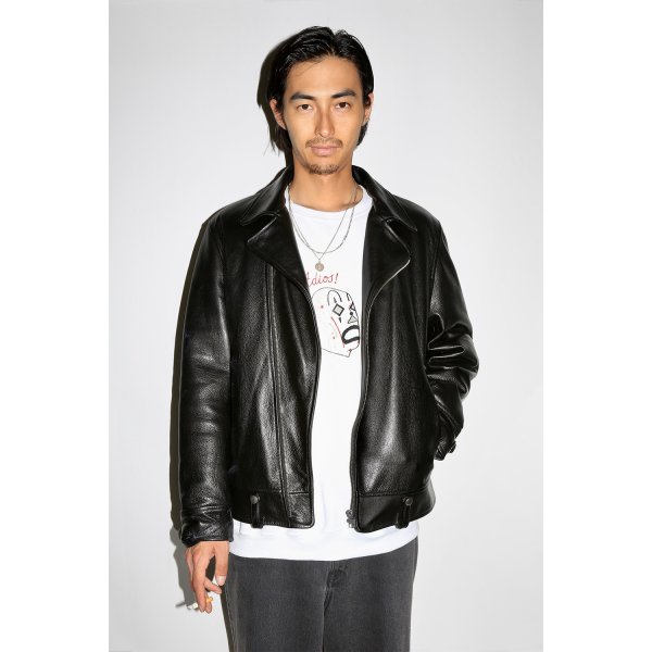 画像4: WACKO MARIA/LEATHER DOUBLE RIDERS JACKET（BLACK）［レザーダブルライダースJKT-24秋冬］ (4)