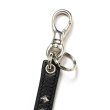 画像3: CALEE/STUDS LEATHER SHORT KEY RING（BLACK）［スタッズレザーショートキーリング-24秋冬］ (3)