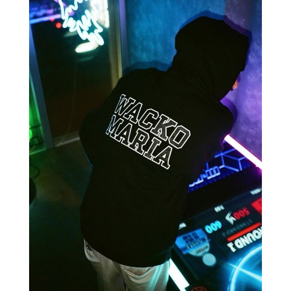 画像3: WACKO MARIA/HEAVY WEIGHT HOODED SWEAT SHIRT（BLACK）［プルオーバーパーカー-24秋冬］ (3)