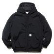 画像1: COOTIE PRODUCTIONS/Padded Nylon OX hooded Work Jacket（Black）［フーデッドワークJKT-24秋冬］ (1)