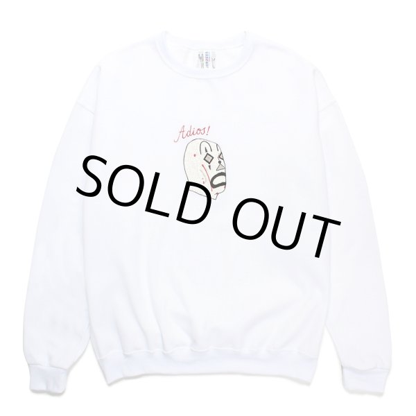 画像1: WACKO MARIA/世界平和プロジェクト / SWEAT SHIRT（WHITE）［クルーネックスウェット-24秋冬］ (1)