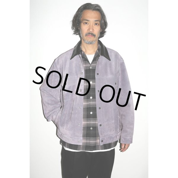 画像4: WACKO MARIA/SUEDE TRUCKER JACKET（PURPLE）［スウェードレザートラッカーJKT-24秋冬］ (4)