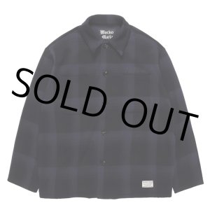 画像: WACKO MARIA/CHECK FLEECE SHIRT JACKET（NAVY）［チェックフリースシャツJKT-24秋冬］